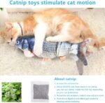 Electric Floppy Fish Cat Toy, Moving Cat Kicker Fish Toy, 11" Realistic Flopping Fish Dog Toy, Plush Interactive Cat Toy for Indoor Cats, Wiggle Fish Catnip Toys - Image 4
