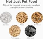 IRIS USA 50 Lbs/65 Qt WeatherPro Airtight Pet Food Storage Container with Removable Casters, Clear/Gray - Image 11