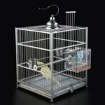 Automatic Bird Feeder No Mess Bird Cage Pet Feeder Seed Food Container for Parakeet Canary Cockatiel Parrot Finch Canary Acrylic (5.1 x 5.1 x 4.3 inch) - Image 6
