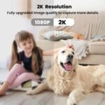 2K HD Cameras for Home Security, Night Vision WiFi Camera, 2 LED Lights, Indoor Camera for Elder/Baby/Pet, Pet Camera, Cloud Storage & SD Card Storage, Security Camera, Only Support 2.4G WiFi - Image 3
