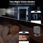 2K HD Cameras for Home Security, Night Vision WiFi Camera, 2 LED Lights, Indoor Camera for Elder/Baby/Pet, Pet Camera, Cloud Storage & SD Card Storage, Security Camera, Only Support 2.4G WiFi - Image 5