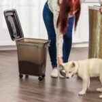 IRIS USA WeatherPro Airtight Dog Food Storage Container, Up to 22 lbs, Attachable Wheels, For Dog Cat Bird and Other Pet Food Storage Bin, Keep Fresh, Easy Mobility, BPA Free, Smoke - Image 3