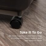 IRIS USA WeatherPro Airtight Dog Food Storage Container, Up to 22 lbs, Attachable Wheels, For Dog Cat Bird and Other Pet Food Storage Bin, Keep Fresh, Easy Mobility, BPA Free, Smoke - Image 9