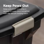 IRIS USA WeatherPro Airtight Dog Food Storage Container, Up to 22 lbs, Attachable Wheels, For Dog Cat Bird and Other Pet Food Storage Bin, Keep Fresh, Easy Mobility, BPA Free, Smoke - Image 10