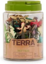 Terra by Battat – 60 Pcs Lizards Animal Tube – Realistic Plastic Animal Toys – Reptile & Amphibian Figurines – Frog, Alligator, Snake & More for Kids and Toddlers 3+ - Image 7