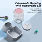 Pet Feeder and Water Food Dispenser Automatic for Dogs Cats, 100% BPA-Free, Gravity Refill, Easily Clean, Self Feeding for Small Large Pets Puppy Kitten Rabbit Bunny - Image 5