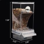 Automatic Bird Feeder, No Mess Acrylic Parrot Foraging Feeder, Transparent Bird Feeder Container Cage Accessories for Most Birds Parrot Canary Cockatoo (2 Pack) - Image 3