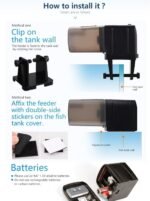 LONDAFISH Aquarium Fish Feeder, 0.175L Capacity, Plastic, Timer, Suitable for Pelleted, Particle, Flake Feeds - Image 4