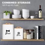 Dog Treat Container 2PCS, Dog Food Storage Container with Lids Airtight, Dog Treat Jars for Kitchen Counter-7+3Lbs, Small Dog Cookie Jar for Storage, Pet Treat Container (Upgraded) White - Image 6