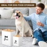 Dog Treat Container 2PCS, Dog Food Storage Container with Lids Airtight, Dog Treat Jars for Kitchen Counter-7+3Lbs, Small Dog Cookie Jar for Storage, Pet Treat Container (Upgraded) White - Image 8