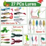 Fishing Advent Calendar 2024, 24 Days of Surprise with 27Pcs Fishing Lures Set for Fisherman Adult Men Teen Boys Dad Christmas Countdown - Image 3