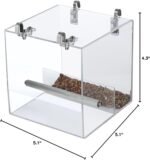 Bird Feeder Seed Catcher Tray Hanging Cup Food Dish for Cage for Small Birds Lovebirds Cockatiels Canaries Sun Conures, Second Generation Bird Feeder - Image 9