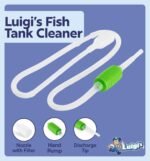 Luigi's Fish Tank Cleaner - Gravel Pump Vacuum for Aquarium - Hand Siphon Hose to Remove and Change Water or Sand in Minutes - Fish Aquarium Accessories, Supplies & Cleaning Tools - Image 4