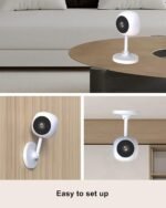 VENZ 4pcs Indoor Security Camera,1080P HD Dog Cat Camera with Phone App,2 Way Audio,Cloud & SD Card Storage, Pet & Baby Monitor Compatible with Alexa & Google Assistant - Image 4