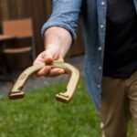 Champion Sports Horseshoe Set: Traditional Outdoor Lawn Game includes Four Professional Solid Steel Horseshoes with Solid Steel Stakes & Carrying Storage Case - Image 5