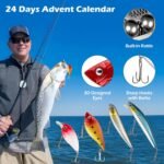 Fishing Lure Advent Calendar 2024 24 Days of Fishing Bait Christmas Advent Calendar 2024 Fishing Gift for Fishermen Adult Teen Boys Mystery Tackle Box Surprise Countdown - Image 3