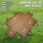 K KNODEL Dog Seat Cover, Waterproof Car Seat Cover for Pets, Pet Seat Cover Dog Hammock, Heavy Duty Scratch Proof Pet Back Seat Covers, Zippered Side Flaps for Cars, Trucks and SUVs (Brown) - Image 8