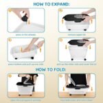 Dog Food Container, Collapsible Pet Food Storage Container 17-20 lb with Rolling Wheels & Airtight Lid, Plastic Storage Bin With Dog Food Scoop and Measuaring Cups - Image 6