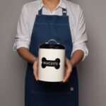 Now Designs Dog Biscuits Tin, Ivory,Biege/Black - Image 5