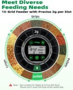 Automatic Fish Feeder for Aquarium - Auto Fish Food Dispenser for Fish Turtle Tank with USB Cable & LCD Display, Timer Fish Feeder for Vacation Weekend Holiday, with Fish Feeder Spoon - Image 3