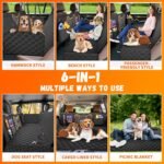 Dog Seat Cover for Car Back Seat, SUVs - Zipper Design Seat Protector for Dogs w/Mesh Window & Waterproof – Pet Car Backseat Cover Hammock - Resistant & Scratch-Proof for Small Trucks - Image 6