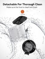 Automatic Cat Feeder, Automatic Dog Food Dispenser 5L Programmable Control 1-6 Meals Per Day, Automatic Pet Feeder for Cats and Dogs,10s Voice Recorder & Dual Power Supply - Image 6