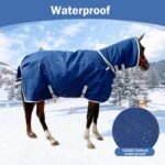 1600D Horse Blanket Winter Waterproof,400g Warm Cotton Filling Liner 1600D Premium Turnout Horse Blanket,Medium Weight Waterproof Blanket 72 inches - Image 8