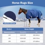 1600D Horse Blanket Winter Waterproof,400g Warm Cotton Filling Liner 1600D Premium Turnout Horse Blanket,Medium Weight Waterproof Blanket 72 inches - Image 9