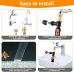 Gravel Vacuum for Aquarium Water Changer Fish Tank Cleaning Tools,Siphon Universal Quick Pump Aquarium Water Changing (30ft) - Image 4