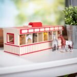 Melissa & Doug Take-Along Show-Horse Stable With Wooden Box and 8 Toy, Barn Play Set, Portable, Toys For Kids Ages 3+ - Image 9