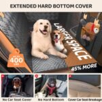 Dog Car Seat Cover for Back Seat, Hard Bottom Back Seat Extender for Dogs - Supports 400lbs, Back Seat Pet Cover, Dog Hammock for Car SUV and Trucks - Image 3