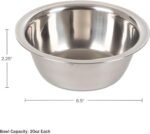 Set of 2 Stainless-Steel Dog Bowls - Cage, Kennel, and Crate Hanging Pet Bowls for Food and Water - 20oz Each and Dishwasher Safe by PETMAKER,Silver - Image 7