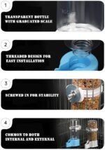 Pet Bird Automatic Water Feeder, 4.73 Fl Oz Parrot Water Dispenser, Bird Cage Suspended Automatic Water Dispenser for Parakeet Budgie Lovebirds Canary Cockatiel (Green) - Image 5