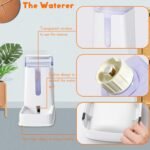 Automatic Cat Feeder and Water Dispenser in Set 2 Packs 1 Gallon for Small Medium Big Dog Pets Puppy Kitten (White) - Image 5