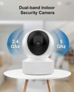 4MP Indoor Wireless Security Camera, 2.4/5GHz Pet WiFi Camera with PTZ Auto Tracking, 5G Baby Room Camera for Dog, Cat, Home Security,Motion Detection, Phone App Control, 24/7, 2-Way Talk - Image 3