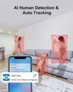 4MP Indoor Wireless Security Camera, 2.4/5GHz Pet WiFi Camera with PTZ Auto Tracking, 5G Baby Room Camera for Dog, Cat, Home Security,Motion Detection, Phone App Control, 24/7, 2-Way Talk - Image 4