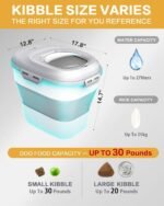 ANVS Dog Food Storage Container - Up to 30Lbs Collapsible Dog Food Container with Airtight Lids, Scoop and 2.5L Small Pet Food Storage Container Dry Food For Dog, Cat and Other Pet Food (Grey) - Image 4
