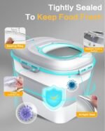 ANVS Dog Food Storage Container - Up to 30Lbs Collapsible Dog Food Container with Airtight Lids, Scoop and 2.5L Small Pet Food Storage Container Dry Food For Dog, Cat and Other Pet Food (Grey) - Image 5