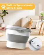 ANVS Dog Food Storage Container - Up to 30Lbs Collapsible Dog Food Container with Airtight Lids, Scoop and 2.5L Small Pet Food Storage Container Dry Food For Dog, Cat and Other Pet Food (Grey) - Image 9