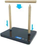 Digital Pet Bird Scale, Parrot Training Weight Scale with Perch, 0.05 Ounce Accuracy,70 Ounce Capacity, Easy Clean Black Glass Platform Suitable for Parrot and Macaws - Image 3