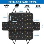 BeneathYourFeet Dog Seat Cover (54" W x 56" L, Colored Paw Prints) Scratch Prevention Dog Car Seat Cover for Back Seat Waterproof Dog Hammock for Car Car Seat Covers - Image 3