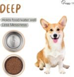 PEGGY11 Deep Stainless Steel Anti-Slip Dog Bowls, 2 Pack, 3 Cups - Image 5