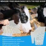 Clear Plastic Feed Scoop with Measurement Markings, Durable Sturdy Handle, Reusable Pellet Scoop for Horse Goat Sheep Cattle Stable Feeding, Large - Image 4