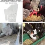 Clear Plastic Feed Scoop with Measurement Markings, Durable Sturdy Handle, Reusable Pellet Scoop for Horse Goat Sheep Cattle Stable Feeding, Large - Image 5