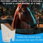Clear Plastic Feed Scoop with Measurement Markings, Durable Sturdy Handle, Reusable Pellet Scoop for Horse Goat Sheep Cattle Stable Feeding, Large - Image 6