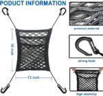 3-Layer Car Mesh Organizer, Seat Back Net Bag, Barrier of Backseat Pet Kids, Cargo Tissue Purse Holder, Driver Storage Netting Pouch（Upgrade Stretch Length） - Image 4