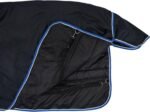 HORZE Glasgow Heavy Weight Winter Turnout (400g Fill) | Waterproof Combo Horse Blanket with Neck Cover - Dark Blue - 78 in - Image 4