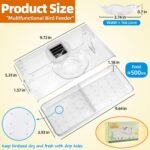 Window Bird Feeder with Solar Light, High Transparency, Weatherproof and Durable Outdoor Decor, Bird Watching Gift for Elderly, Families and Gardener, Entertainment for Cats - Image 8