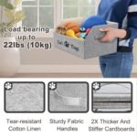 Large Cat Toy Box Cat Toy Storage Basket 2X Thicker Foldable Sturdy Pet Toy Storage Bin Bed for Organizing Pet Toys Treats Clothes and Accessories - Image 4