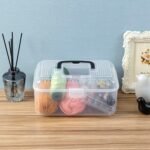 MyGift 9.5 x 6 Inch Clear Portable Insect Reptile Terrarium Tank with Black Carrying Handle, Transparent Travel Carrier for Insects Arachnids Amphibians Small Reptiles - Image 8